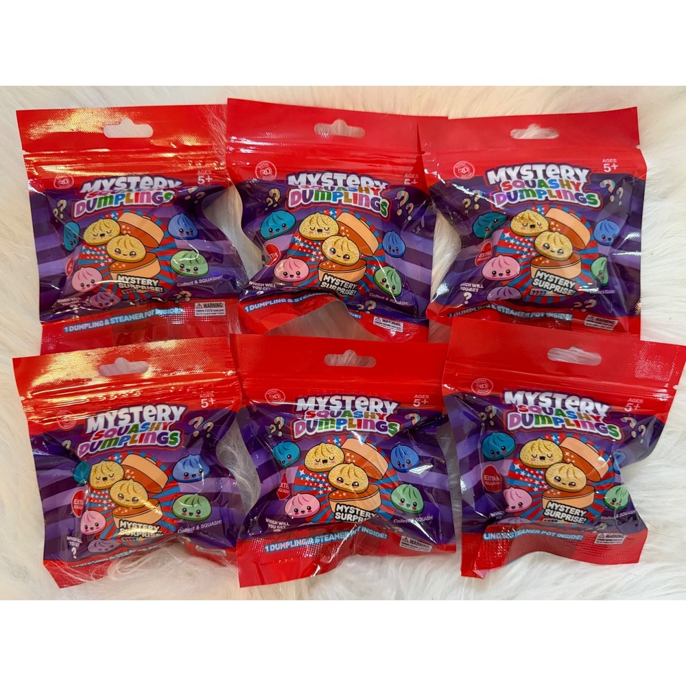 Royal Deluxe Mystery Squashy Dumplings Blind Bag Lot of 6 New Sealed Toys